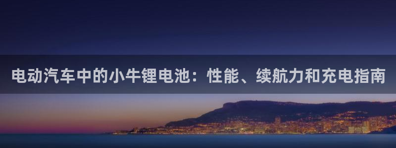 尊龙凯时最新平台登陆：电动汽车中的小牛锂电池：性能、续航力和充电指南