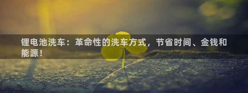 尊龙凯时取款24小时不到账：锂电池洗车：革命性的洗车方式，节省时间、金钱和
能源！